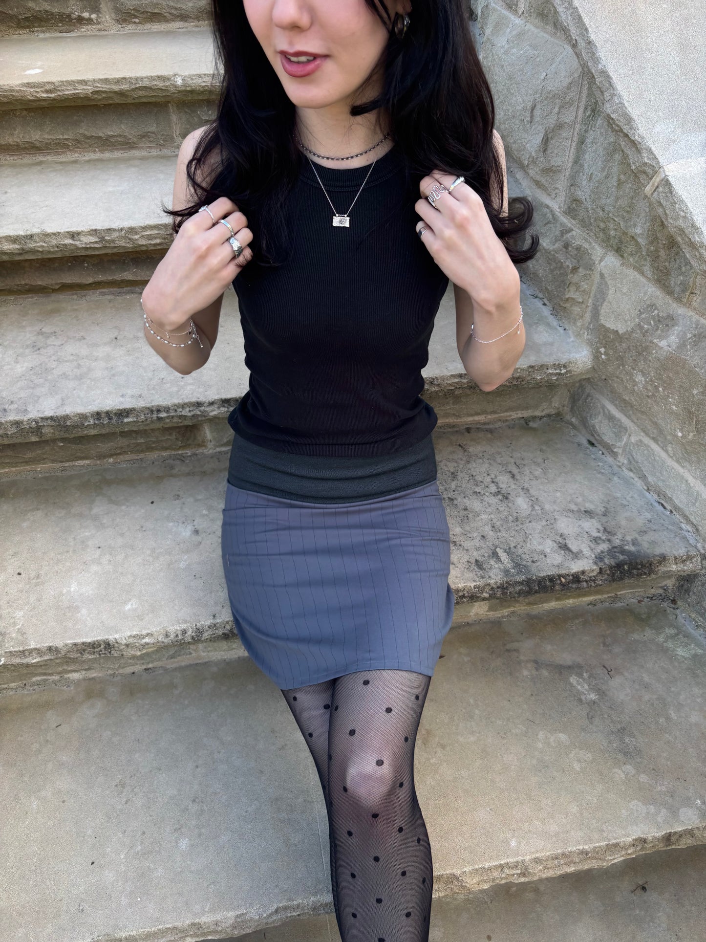 Pinstripe Skirt
