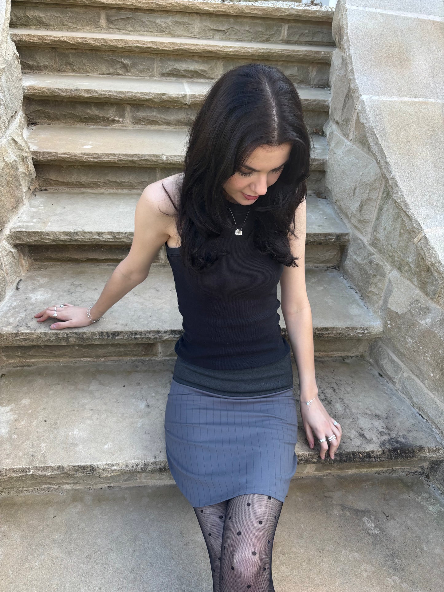 Pinstripe Skirt